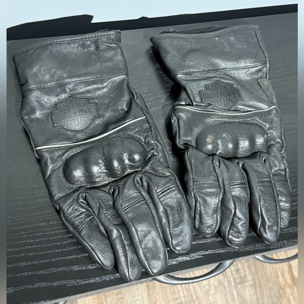 Harley-Davidson Dark Leather Riding Gloves